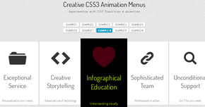10个CSS3动画菜单