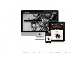 【源码已测试】大气黑色美容美发企业模板HTML5响应式形象设计企业